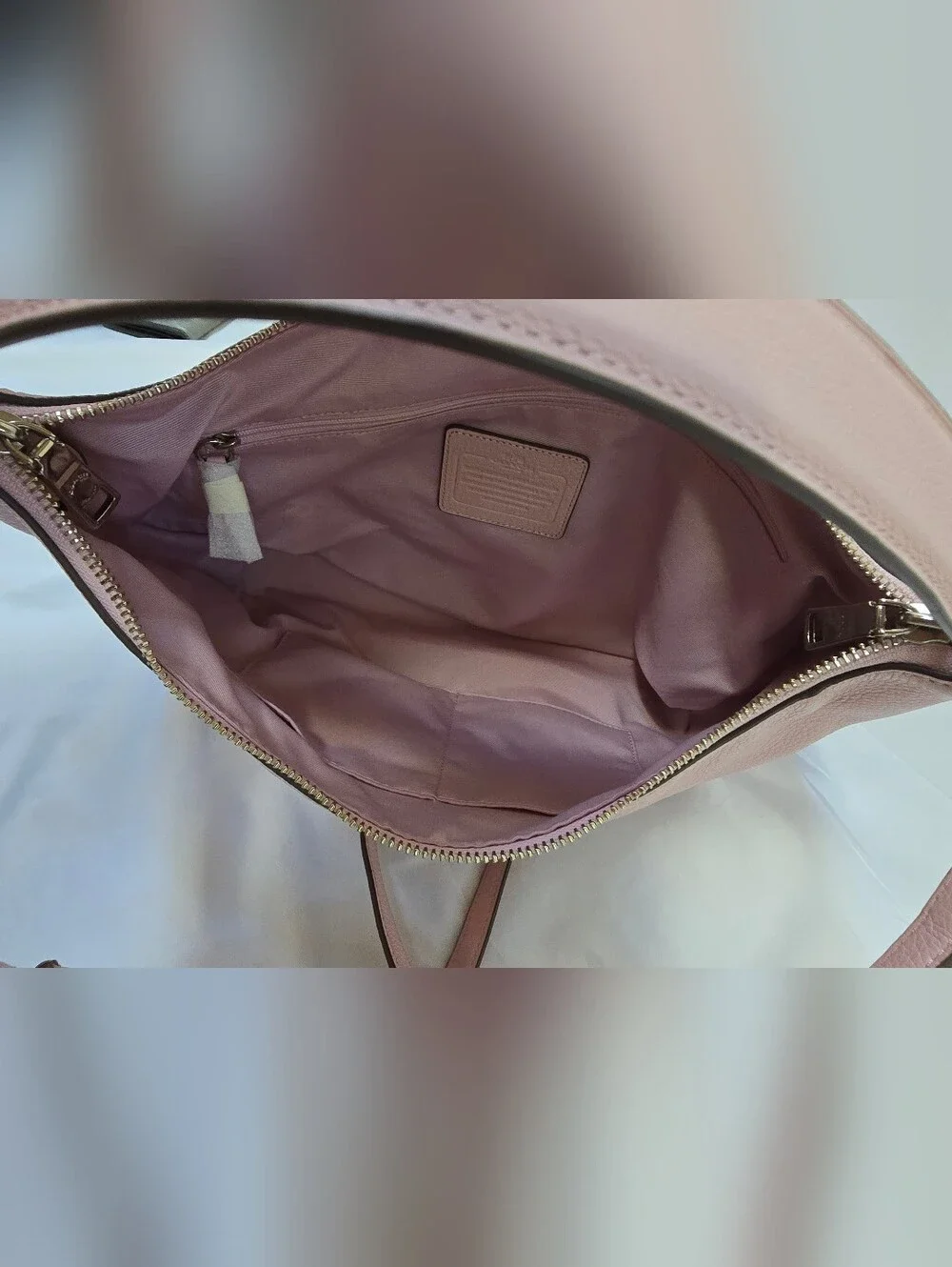 Coach Celeste Pink Ruby Pebbled Leather Convertible Hobo F36628